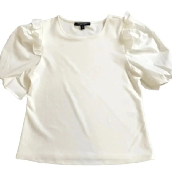 Marc New York puff sleeved top blouse, white. Women’s size Small - Picture 1 of 11